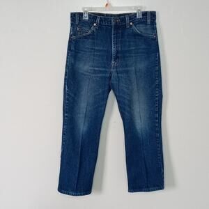 Vintage 90s Levis 517 Boot Cut Orange Tab Dark Wash Jeans 36x30 True 34x26